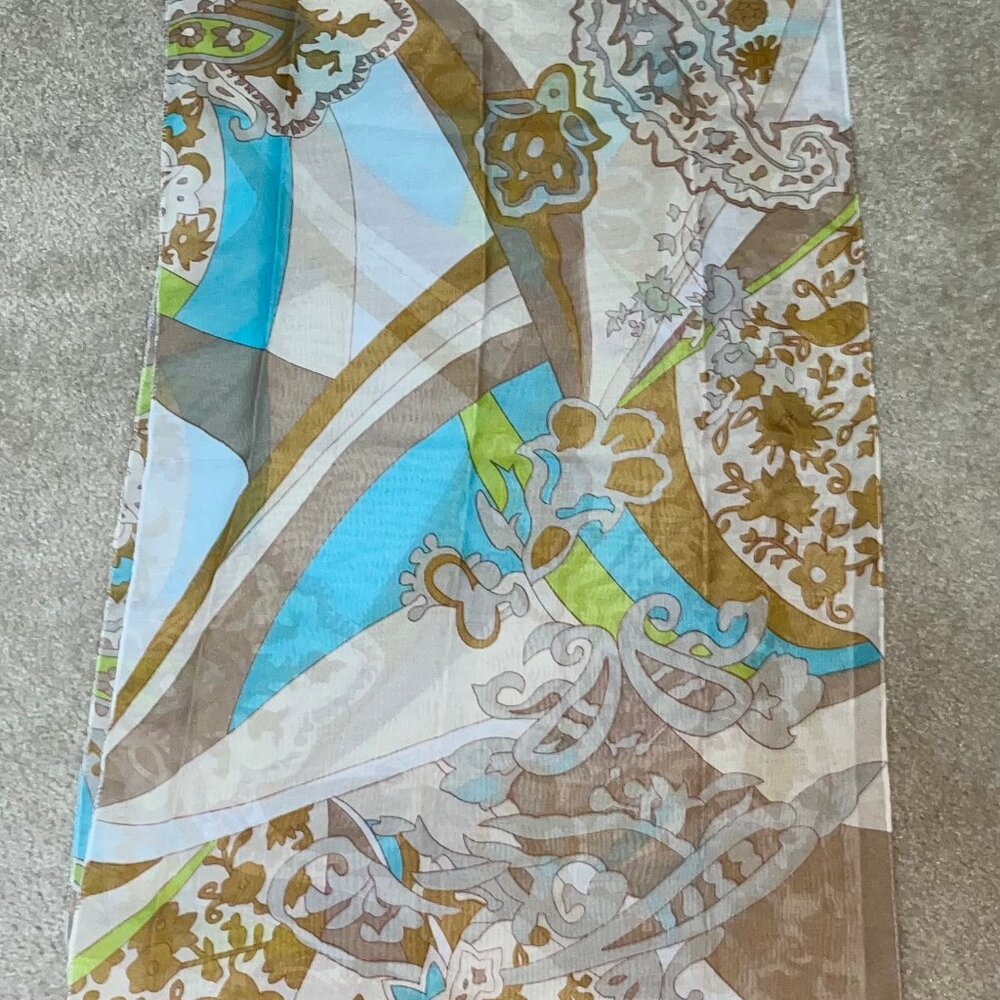 1960s Large 17”x70” Inch Boho Scarf